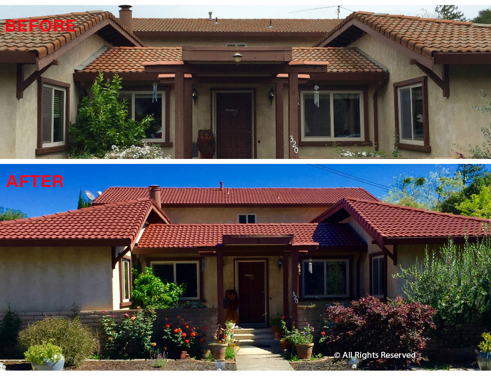 Pressure Wash wood shingle